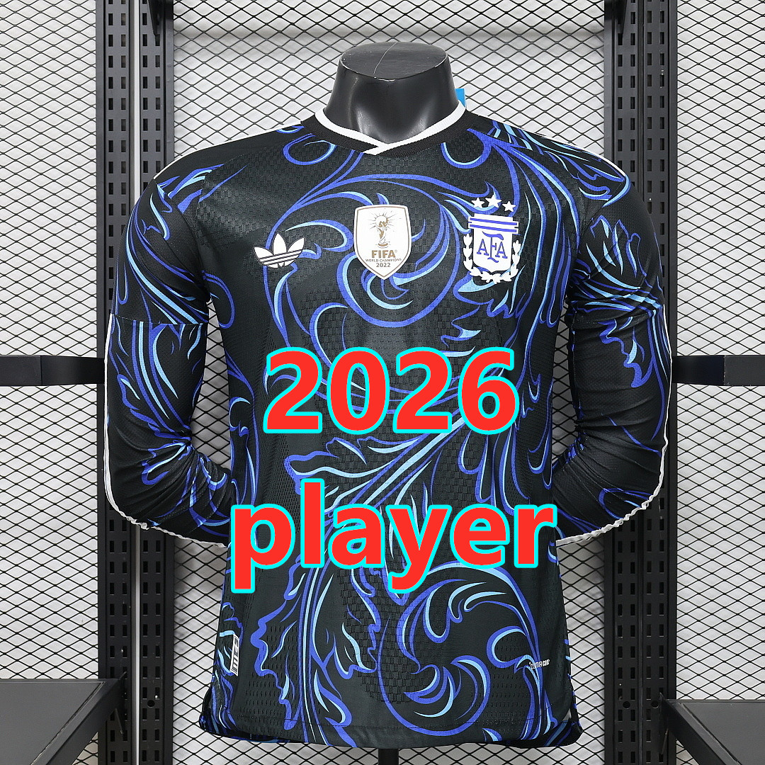 Maillot extérieur Argentine 2026 manches longues (version joueur)