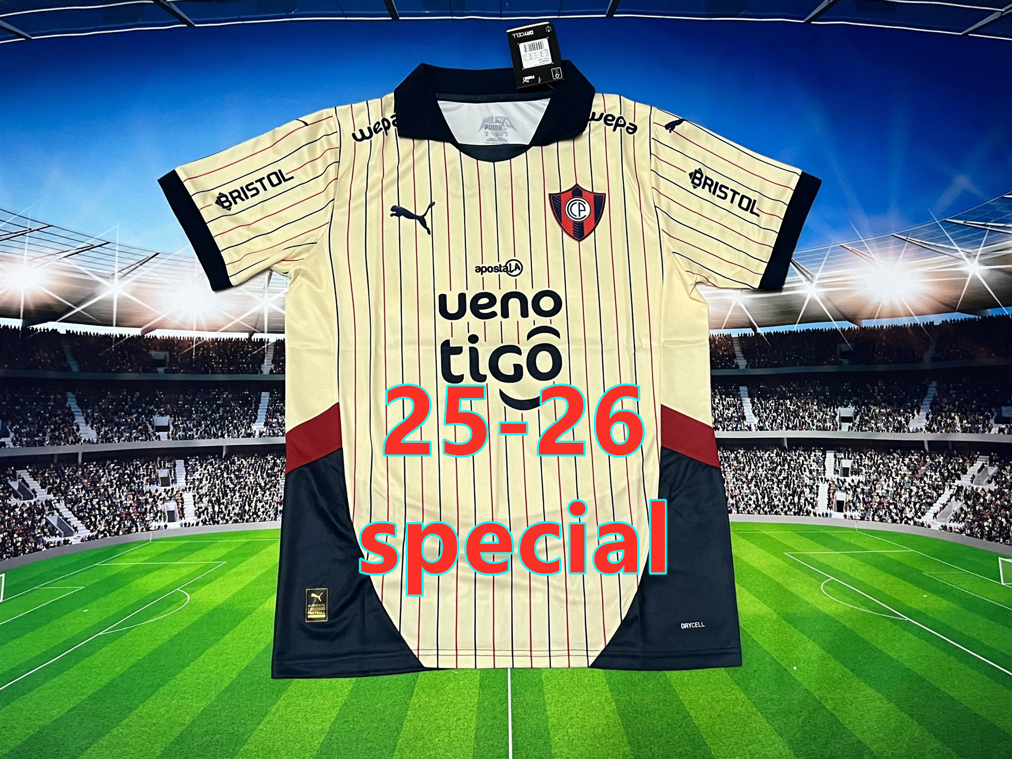 Maillot spécial Cerro Porteno 25-26 (version supporter)