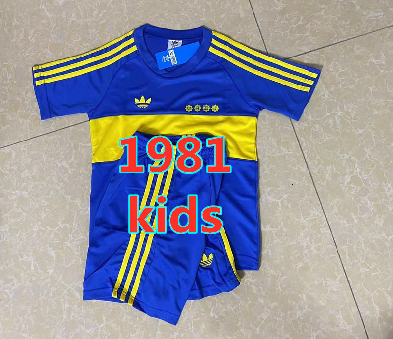 Maillot domicile Boca Juniors tailles 81 rétro (enfant)