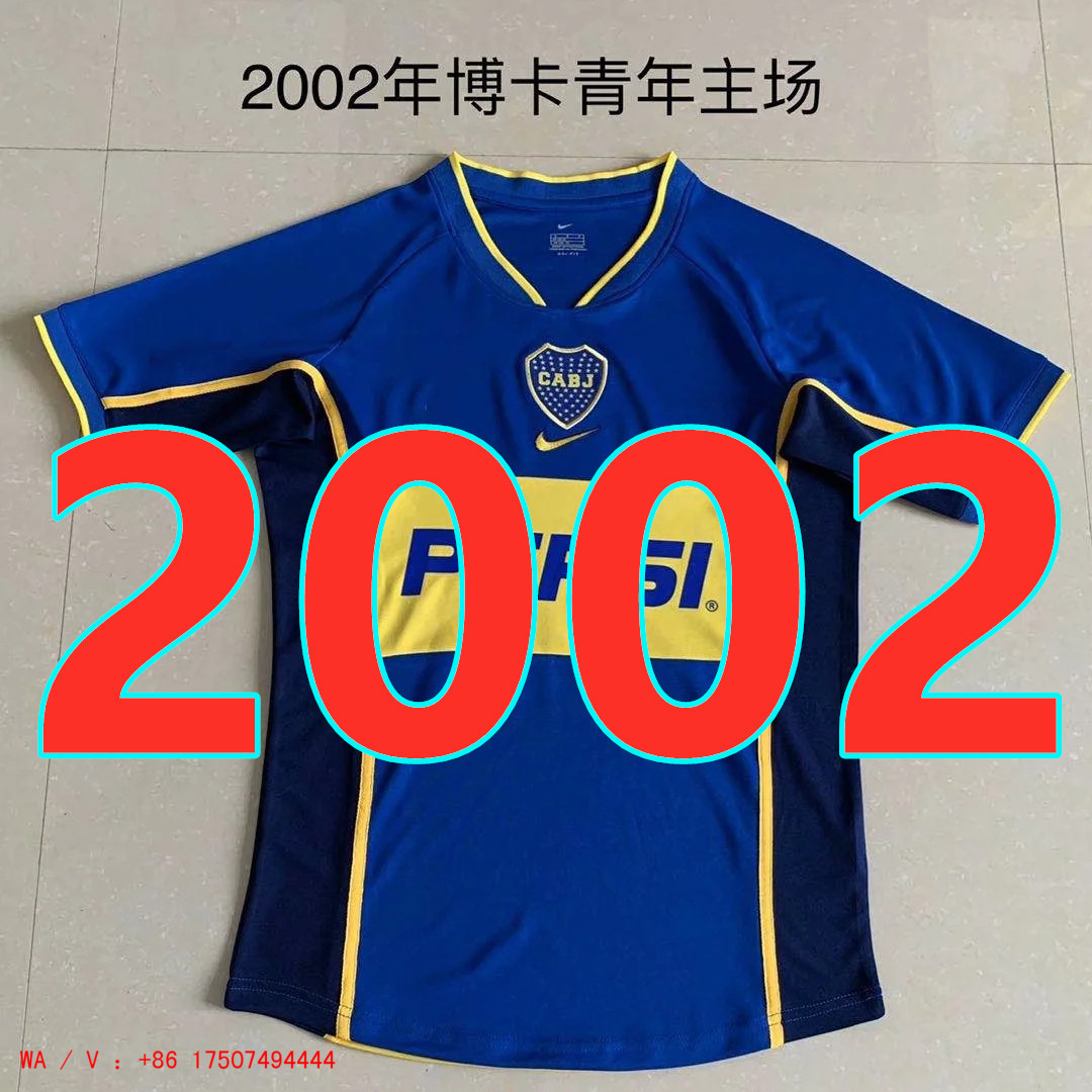 Maillot domicile Boca Juniors 2002 rétro qualité TopThai