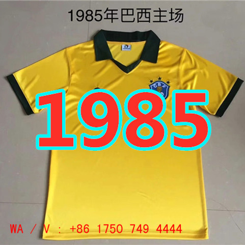 Maillot domicile Brésil 1985 rétro qualité TopThai