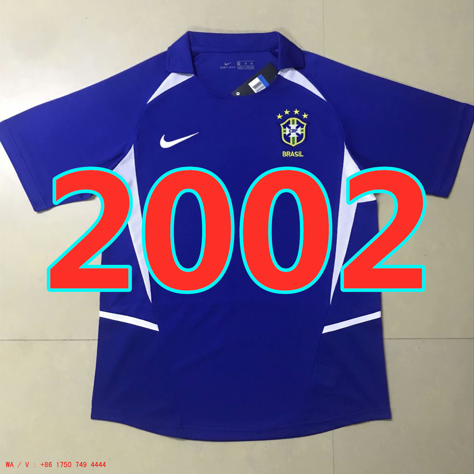 Maillot extérieur Brésil 2002 rétro qualité TopThai